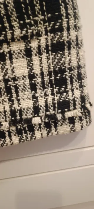 Minifalda Zara cuadros blanco y negro