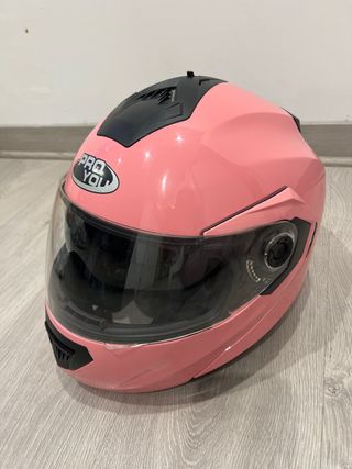 Casco Moto Rosa Talla L