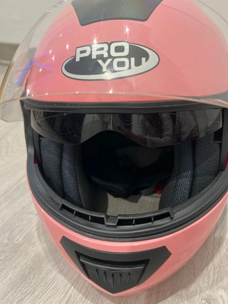 Casco Moto Rosa Talla L