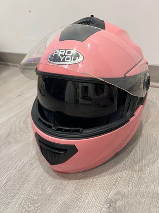 Casco Moto Rosa Talla L