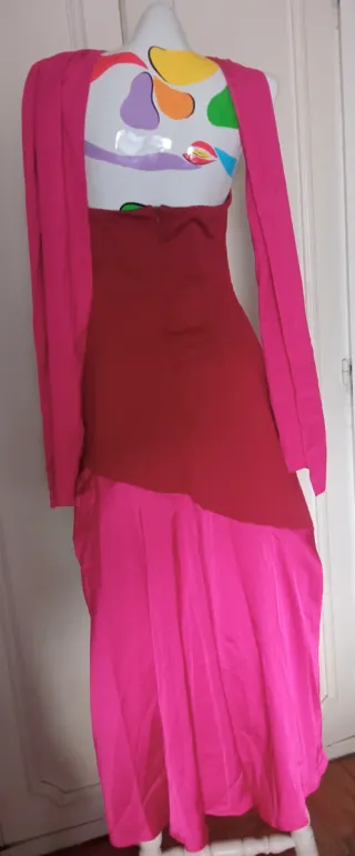 Vestido palabra de honor bicolor nuevo