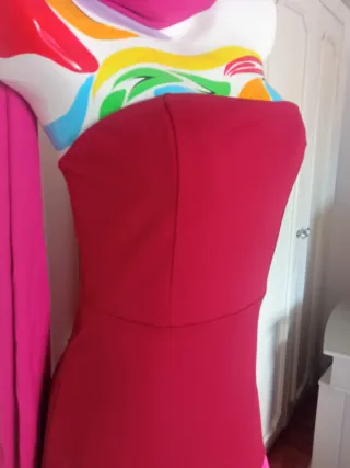 Vestido palabra de honor bicolor nuevo