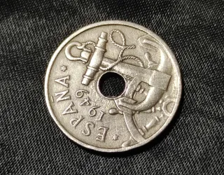 Moneda 50 céntimos España 1949 Estrella 51