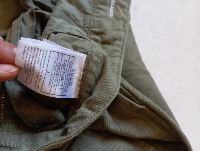 Pantalones cargo Carhartt verde militar Talla M