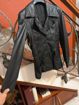 Giacca/trench vera pelle vintage donna