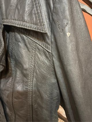 Giacca/trench vera pelle vintage donna