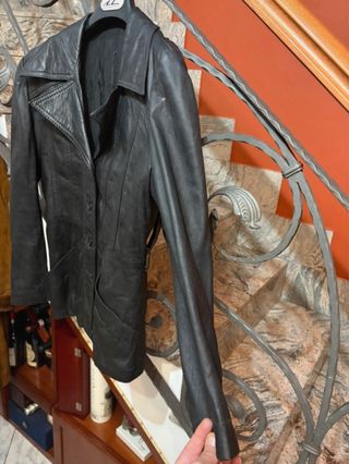 Giacca/trench vera pelle vintage donna