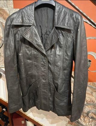 Giacca/trench vera pelle vintage donna