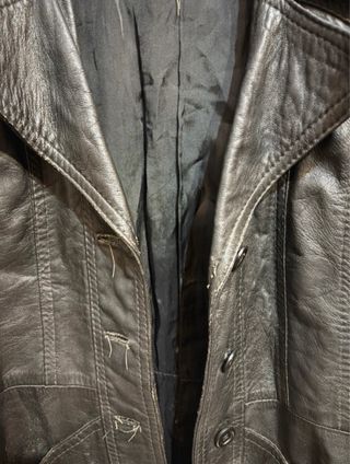 Giacca/trench vera pelle vintage donna