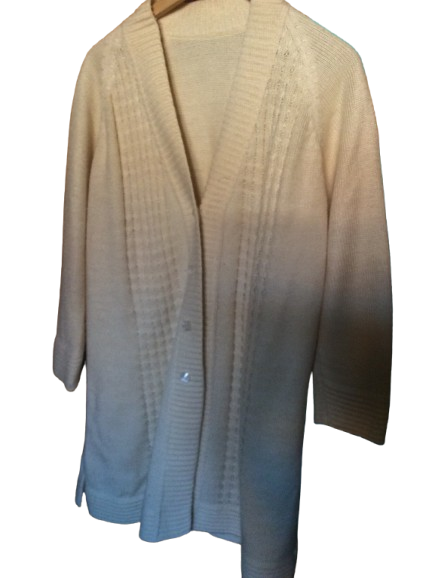 Cárdigan largo beige