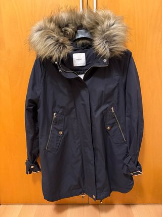 Parka Mango Azul Marino Talla S/M