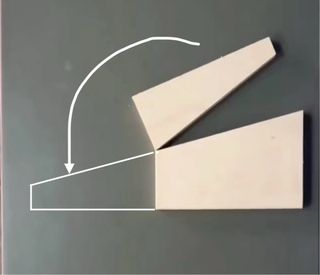 Escritorio flotante de madera