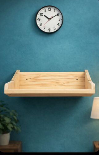 Escritorio flotante de madera