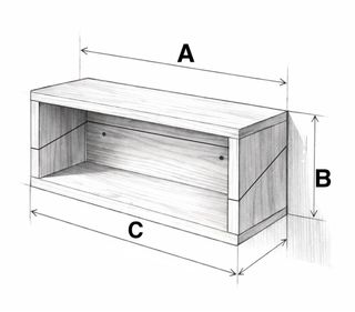 Escritorio flotante de madera