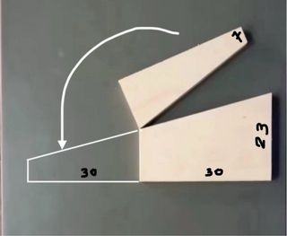 Escritorio flotante de madera