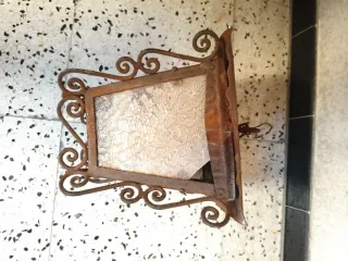 Lámpara rústica hierro para colgar, para restaurar