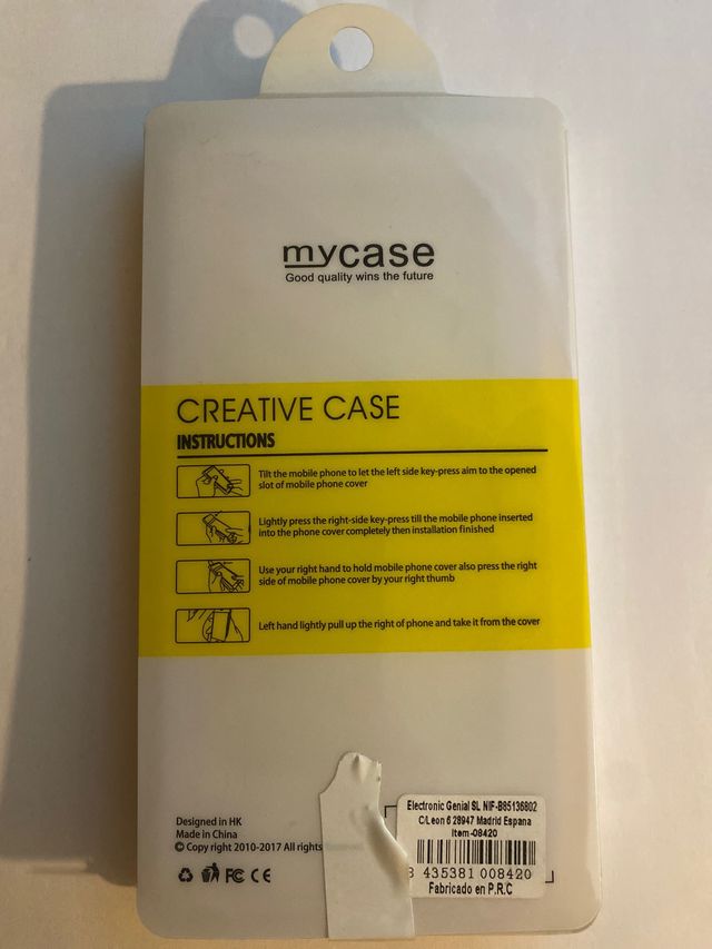 Funda mycase S20 Roja y Transparente