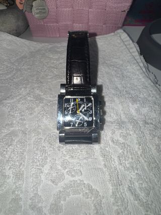 Reloj Greenwich Hombre Correa Piel Negra