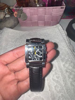 Reloj Greenwich Hombre Correa Piel Negra