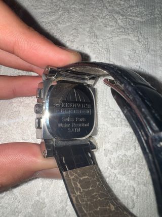 Reloj Greenwich Hombre Correa Piel Negra