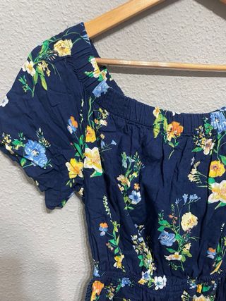 Mono corto floral azul