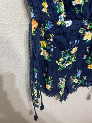 Mono corto floral azul