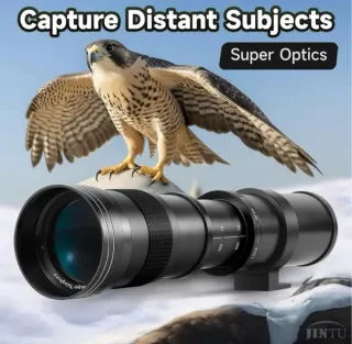 Teleobiettivo JINTU 420-1600mm 800mm f/8.3 Zoom manuale per Canon EOS DSLR