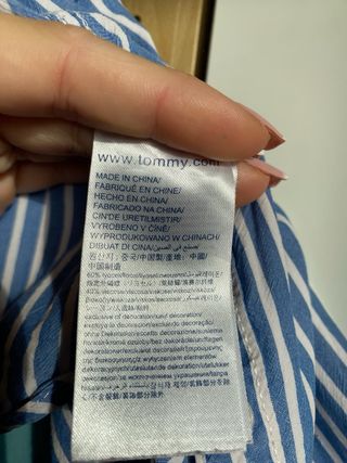 Tommy Hilfiger Camicia a Righe Blu/Bianco Tg S