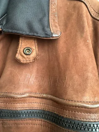 Chaqueta Dainese Cuero Marrón y Negro