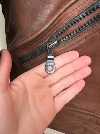 Chaqueta Dainese Cuero Marrón y Negro