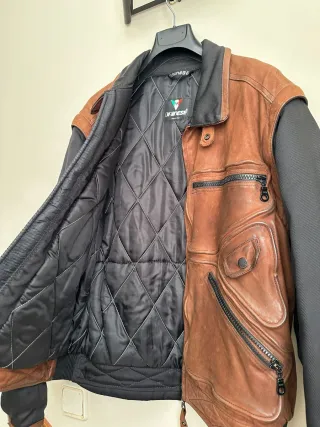 Chaqueta Dainese Cuero Marrón y Negro