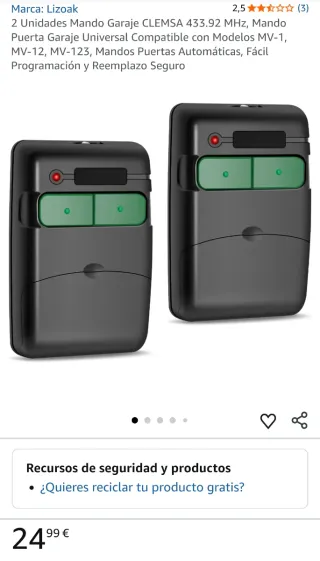 2 Mandos Garaje Universal