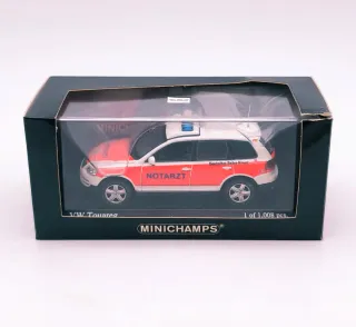 VOLKSWAGEN TOUAREG NOTARZT MÉDICO 1:43 MINICHAMPS