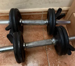 Juego de pesas con discos