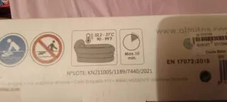 Bañera Hinchable Olmitos +0 Meses