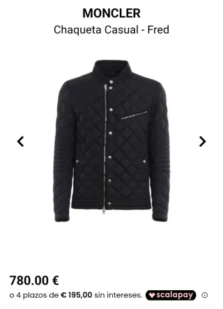 Chaqueta Moncler Negra, plumón Ligero Motero