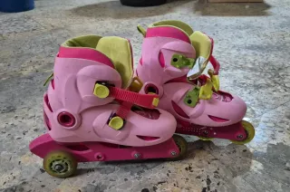 Patines ajustables infantiles rosa 32-34