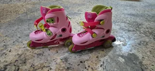 Patines ajustables infantiles rosa 32-34