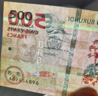 🇧🇮 Billete 500 Francos Burundi