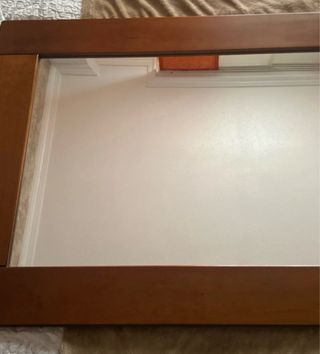 Espejo de cómoda de madera