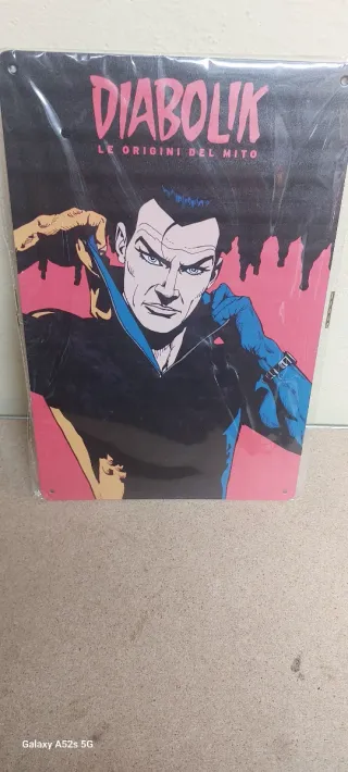 Diabolik poster a targa in alluminio