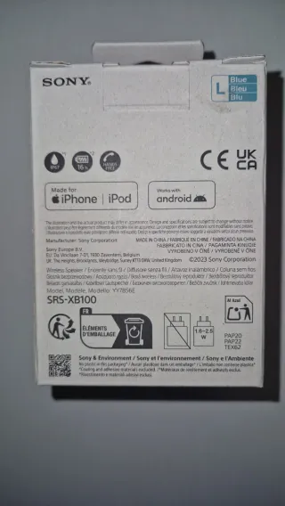 Sony XB100 Speaker Bluetooth Azzurro