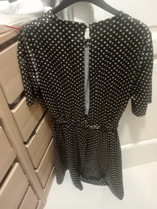 Vestito Vicolo pois nero e bianco