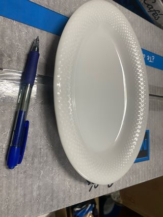 Bandeja de porcelana blanca