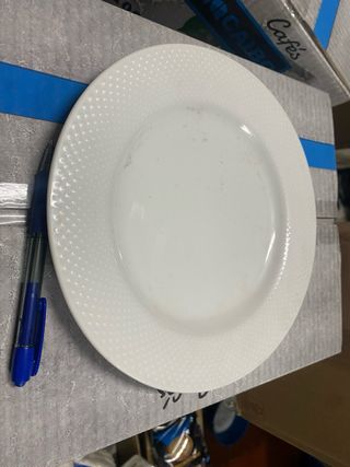 Bandeja de porcelana blanca