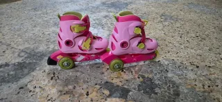 Patines ajustables infantiles rosa T26-28