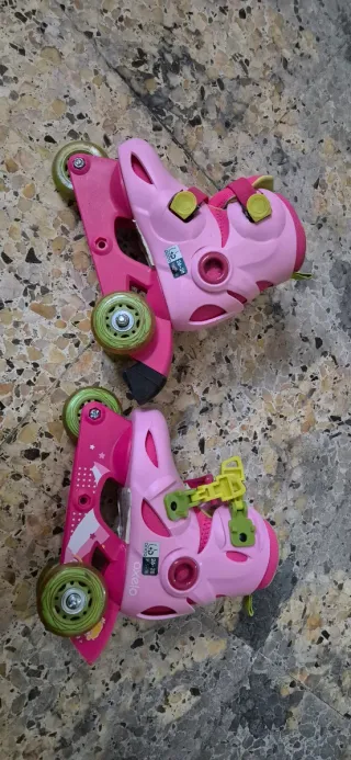 Patines ajustables infantiles rosa T26-28