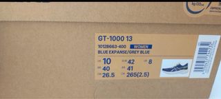 Zapatillas Asics running niña azul y amarillo