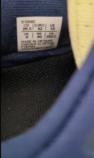 Zapatillas Asics running niña azul y amarillo