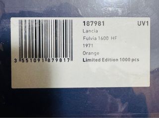 Lancia Fulvia 1600 HF 1971 1:18 NOREV Edizione lim